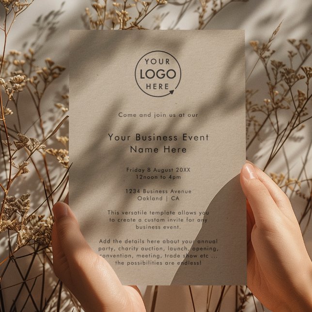 Invitación Evento profesional | Logotipo Rústico Profesional  (Subido por el creador)