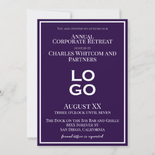 Invitación Evento Purple Business Corporate con logotipo Pers