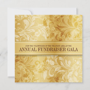 Invitación Evento Remolino de Paisley Dorado