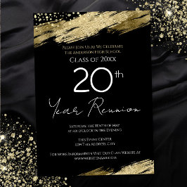 Invitación Eventos de clase Reunión Negra y Oro