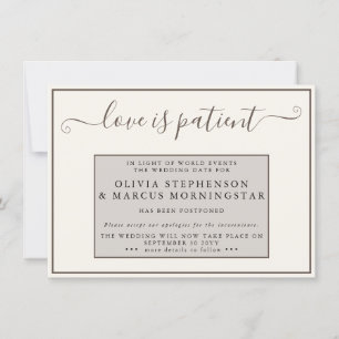 Invitación Eventos pospuestos por Earthtones: Love is Patient