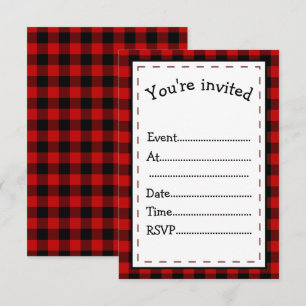 Invitación Eventos rojos y negros