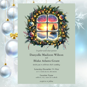 Invitación Evergreen de Winter Wonderland navidade