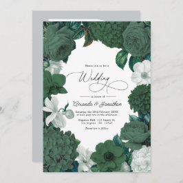 Invitación Evergreen, Juniper & Snow White Wedding
