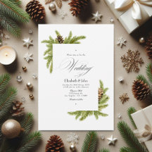 Evergreen Pines Winter Wonderland Boda QR Code