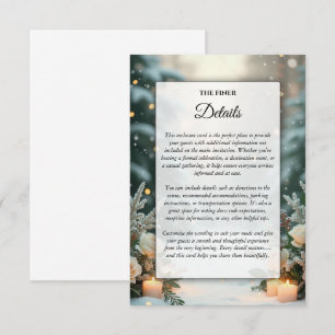Invitación Evergreenes Helados con Velas bajo la Nieve