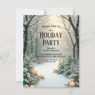 Invitación Evergreenes Helados con Velas Nevadas