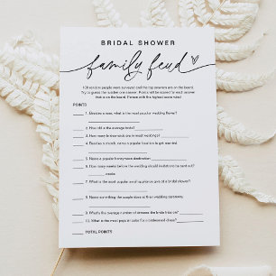 Invitación EVERLEIGH Minimal Bridal Shower Survey dice Juego