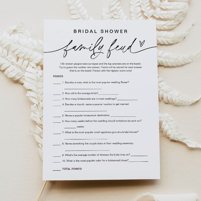 Invitación EVERLEIGH Minimal Bridal Shower Survey dice Juego (Subido por el creador)