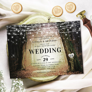 Invitación Evermore   Bosque lechero encantado   Boda Amber