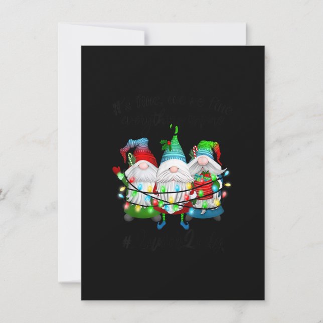 Invitación Everything Is Fine Lunch Lady Merry Christmas Xmas (Anverso)