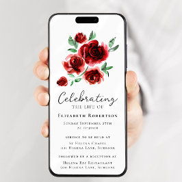 Invitación Evidencia digital de funerales florales de rosas r