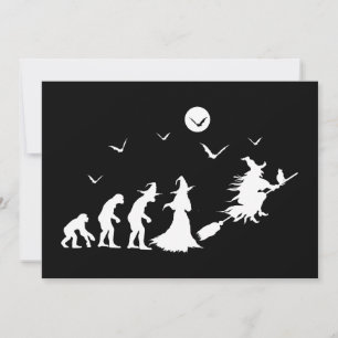 Invitación Evolución de bruja en escoba