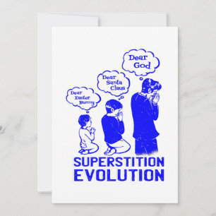 Invitación evolución de la superstición divertida
