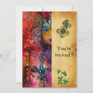 Invitación EXCALIBUR , Fiesta del Día de San Patricio , perga