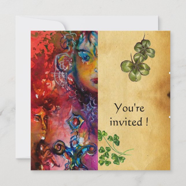 Invitación EXCALIBUR , Fiesta del Día de San Patricio , perga (Anverso)