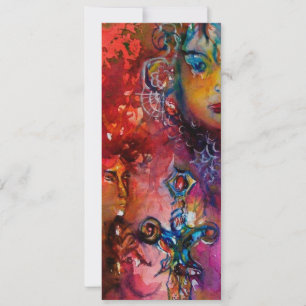 Invitación EXCALIBUR, rojo brillante, negro