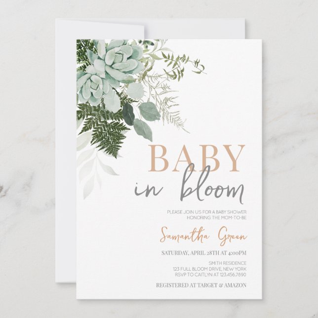 Invitación Excelente Baby Shower (Anverso)