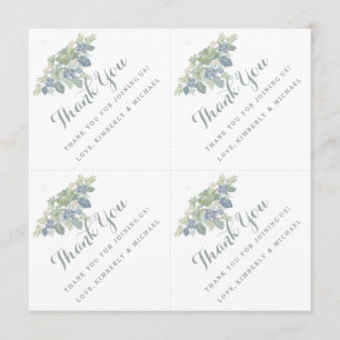 Invitación Excelente Bouquet Personalizado Gracias Etiqueta F