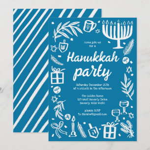 Invitación Excéntrico Personalizado del feriado de Hanukkah