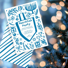 Invitación Excéntrico Personalizado del feriado de Hanukkah