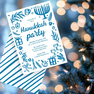Invitación Excéntrico Personalizado del feriado de Hanukkah