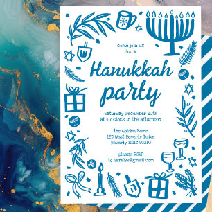 Invitación Excéntrico Personalizado del feriado de Hanukkah