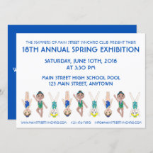 Exhibición sincronizada de la piscina del equipo d