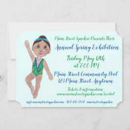 Invitación Exhibición sincronizada de la piscina del equipo d