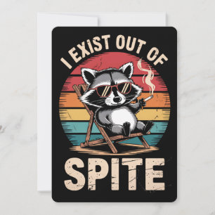 Invitación Existo De La Graciosa Vintage Raccoon