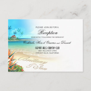 Invitación Exotic Beach Recepción me pregunta sobre los nombr