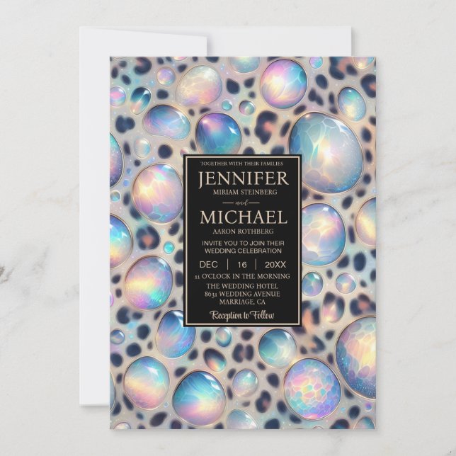 Invitación Exotic Posh Wedding Invitation (Anverso)