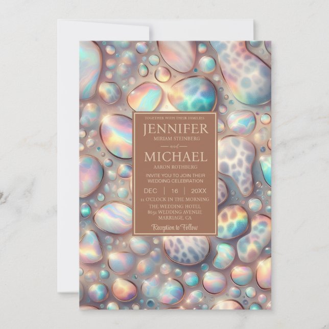 Invitación Exotic Posh Wedding Invitation (Anverso)