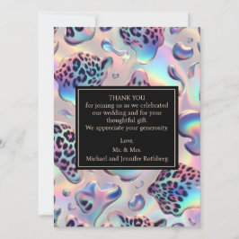 Invitación Exotic Posh Wedding Pre-Filled Thank You Cards