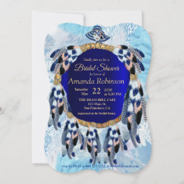 Invitación Exótico Blue Dream Catcher Bridal Shower