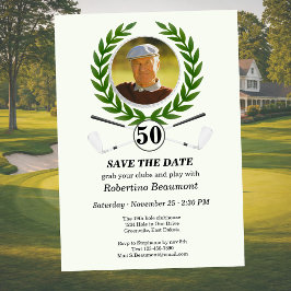 Invitación Experiencia de golfista 'Save the Date' 50 cumplea