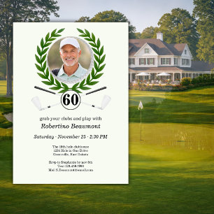 Invitación Experiencia de jugador con tema de golf elegante c