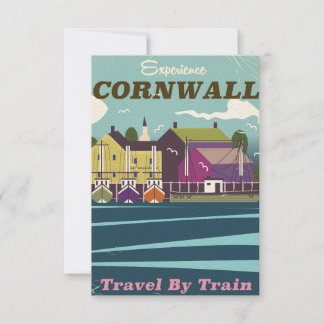 Invitación Experimente la impresión de viaje de Cornwall vint
