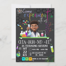 Invitación Experimento científico-científico masculino fiesta
