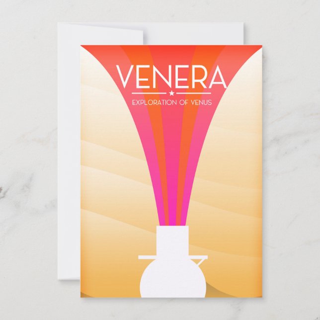 Invitación Exploración de Venera en Venus (Reverso)