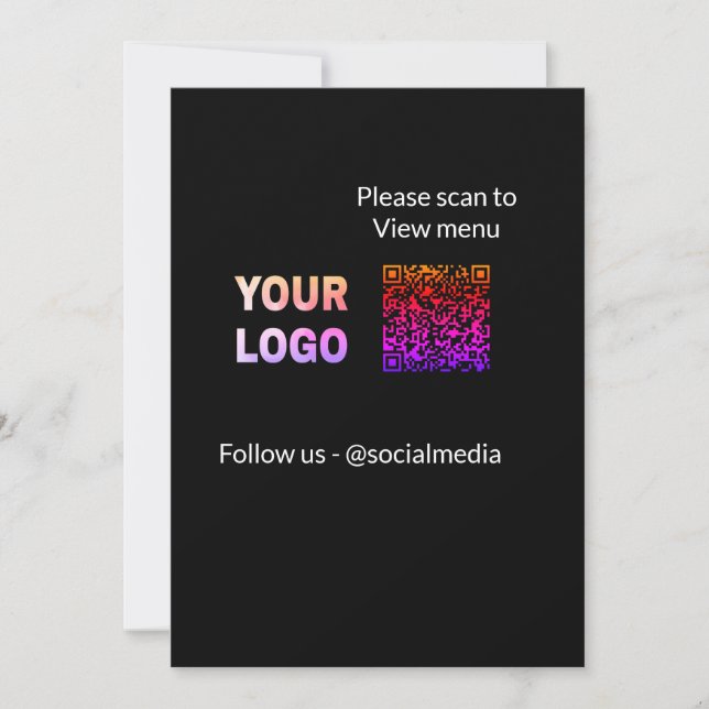 Invitación Explorar para ver el restaurante del menú hotel QR (Anverso)