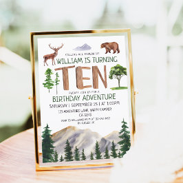 Invitación Explorer Adventure Boys 10 cumpleaños