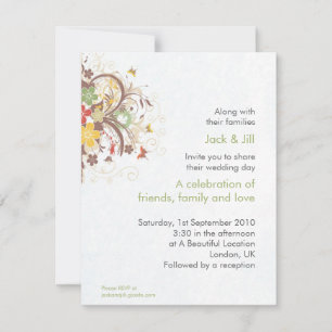 Invitación Explosión de Flores 4.25x5.5