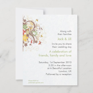 Invitación Explosión de Flores 4.25x5.5