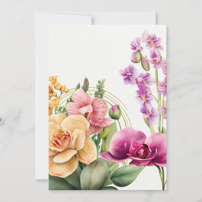 Invitación Explosión de Orquídeas (Anverso)
