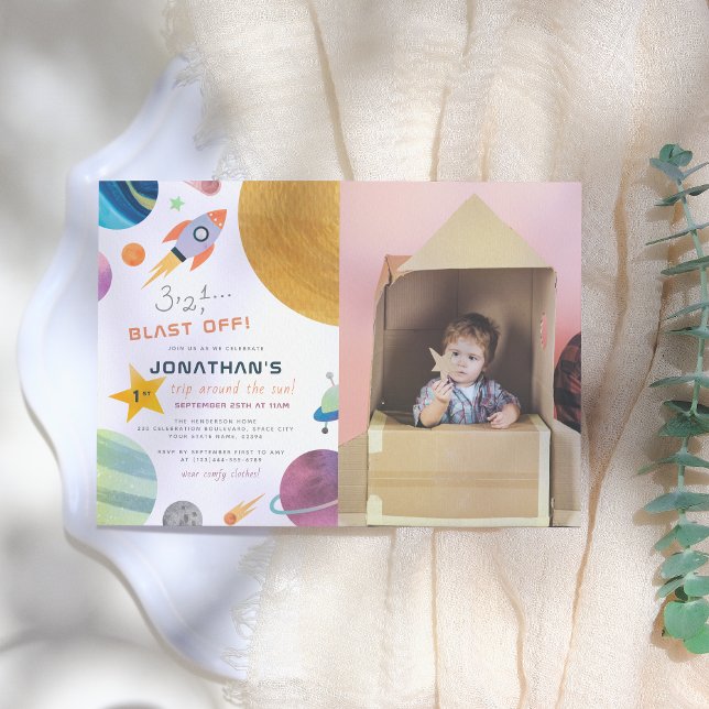 Invitación ¡Explosión! Viaje alrededor de la foto del cumplea (Subido por el creador)