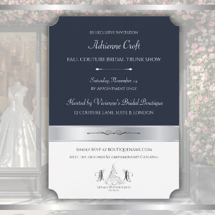 Invitación Exposición de Colección VIP Midnight Blue Bridal B