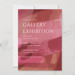 Invitación Exposición de la Galería de Arte Resumen Rojo