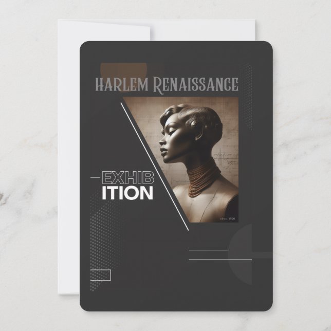 Invitación Exposición Sofisticada del Renacimiento de Harlem (Reverso)