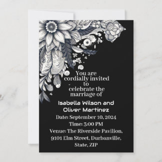 Invitación expresión artística de flores de sol impresionista